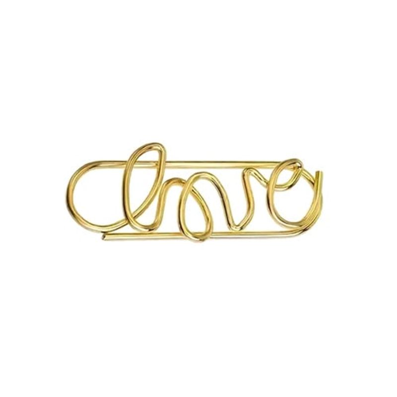 Paperclips love goud 34 mm | 50 stuks