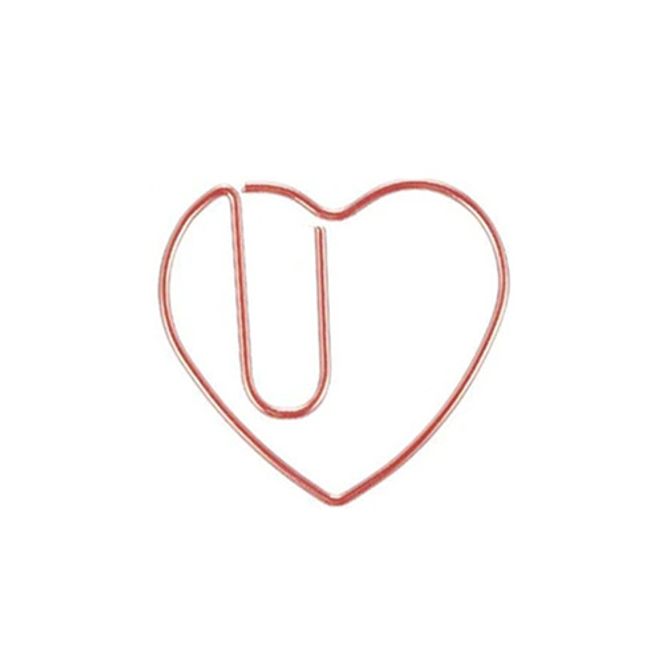 Hoofdbeeld Paperclips hartje koper 16 mm | 50 stuks
