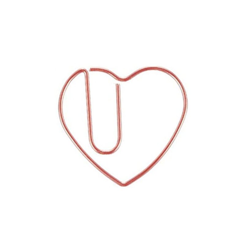 Paperclips hartje koper 16 mm | 50 stuks